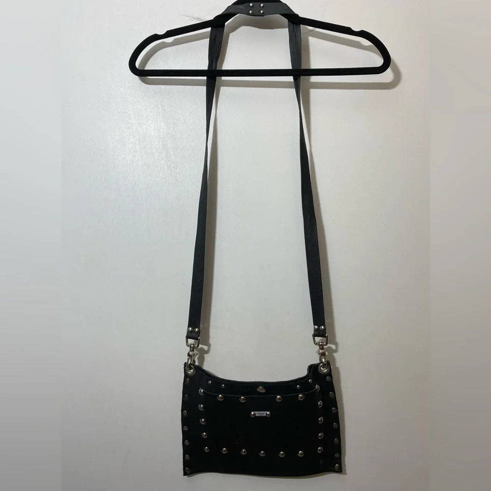 Huaracha Studios purse leather crossbody slim outer pocket studded